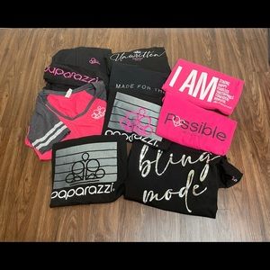 Lot of Paparazzi logo Shirts - Size Large